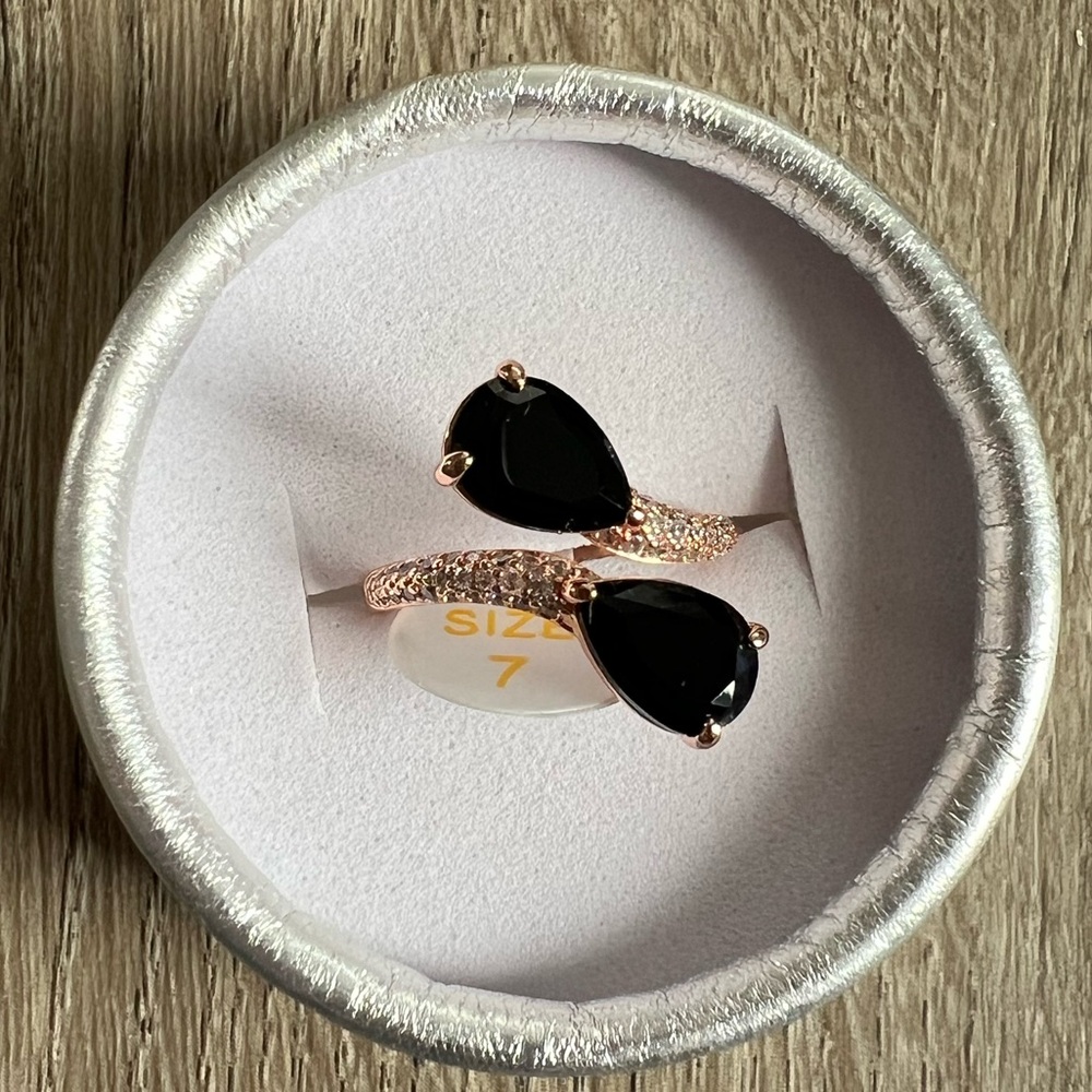BP Rose Gold Black Onyx Ring 7 All we wanted